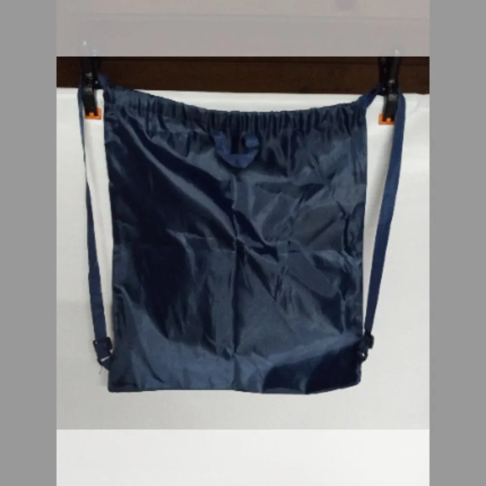 Skechers Navy Blue Nylon Drawstring Backpack Cinch Bag